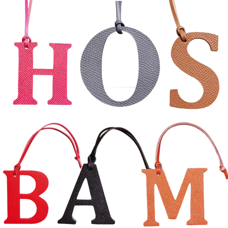 Monogram Keychain Leather - Wholesale Luxury Genuine Natural Leather Initial