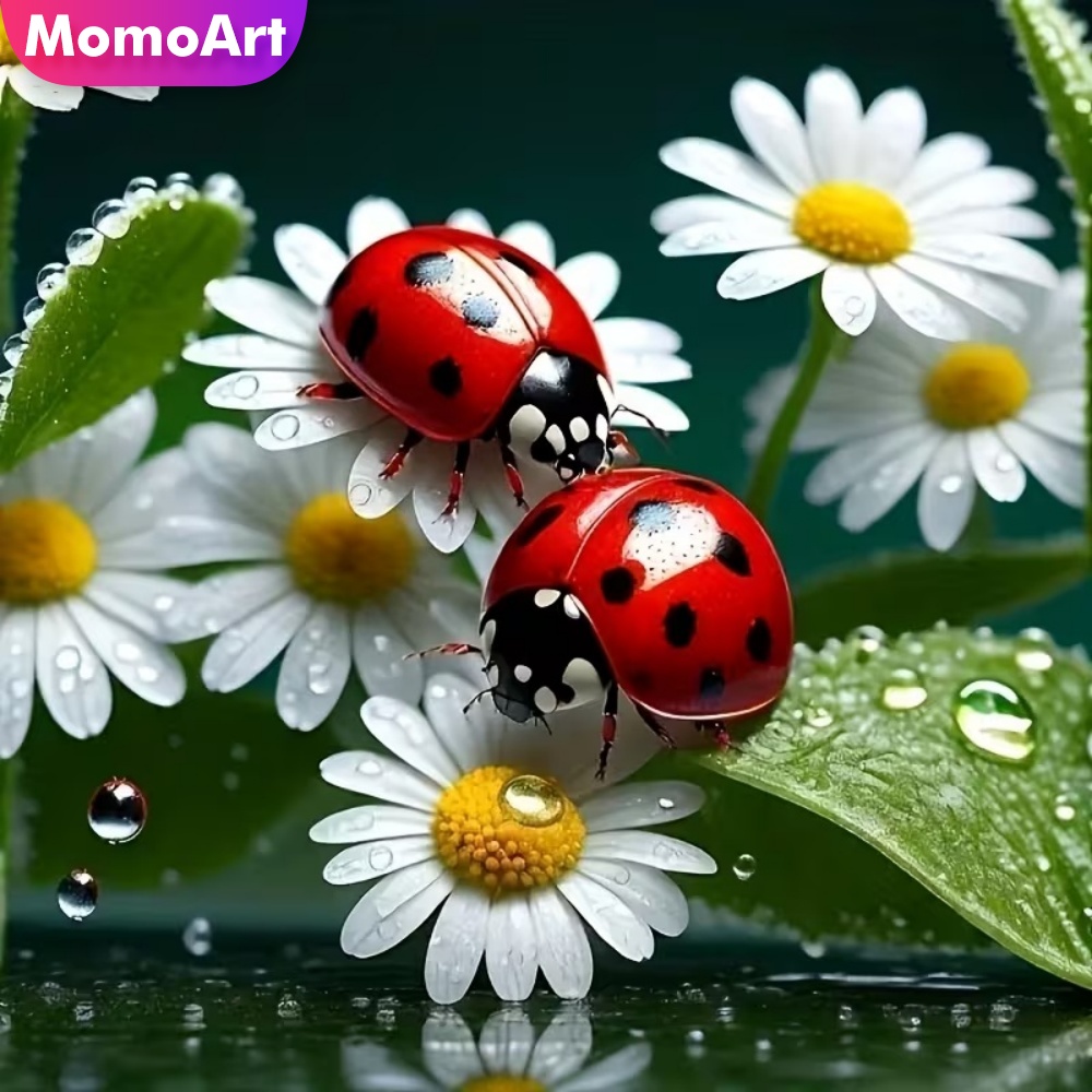 Photo Mosaic Print - Momoart Diamond Painting Ladybug Animal Pattern