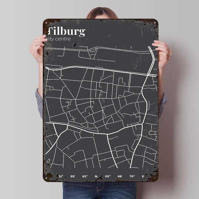 Custom Map Poster - Tilburg City Centre Map Printed Poster
