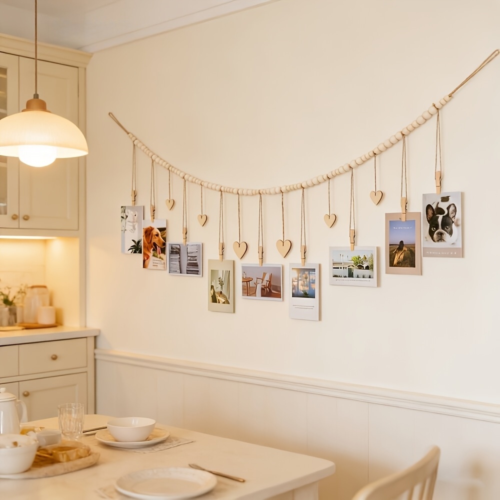Engraved Wood Frame - Hanging Photo Display Wall Decor -