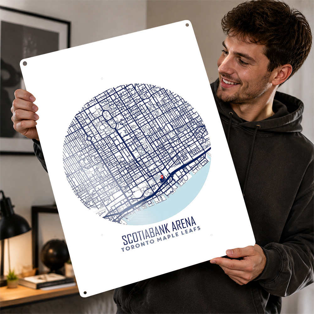 Custom Map Poster - Scotiabank Arena Map Metal Poster Sports