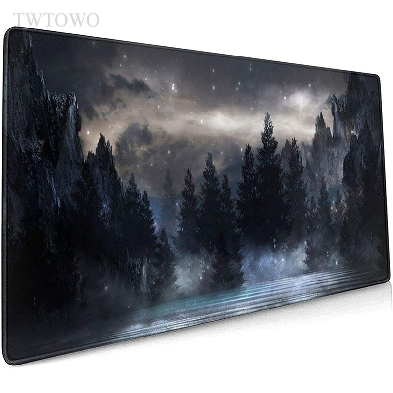 Custom Night Sky - Black Night Sky Mountain Forest Mouse