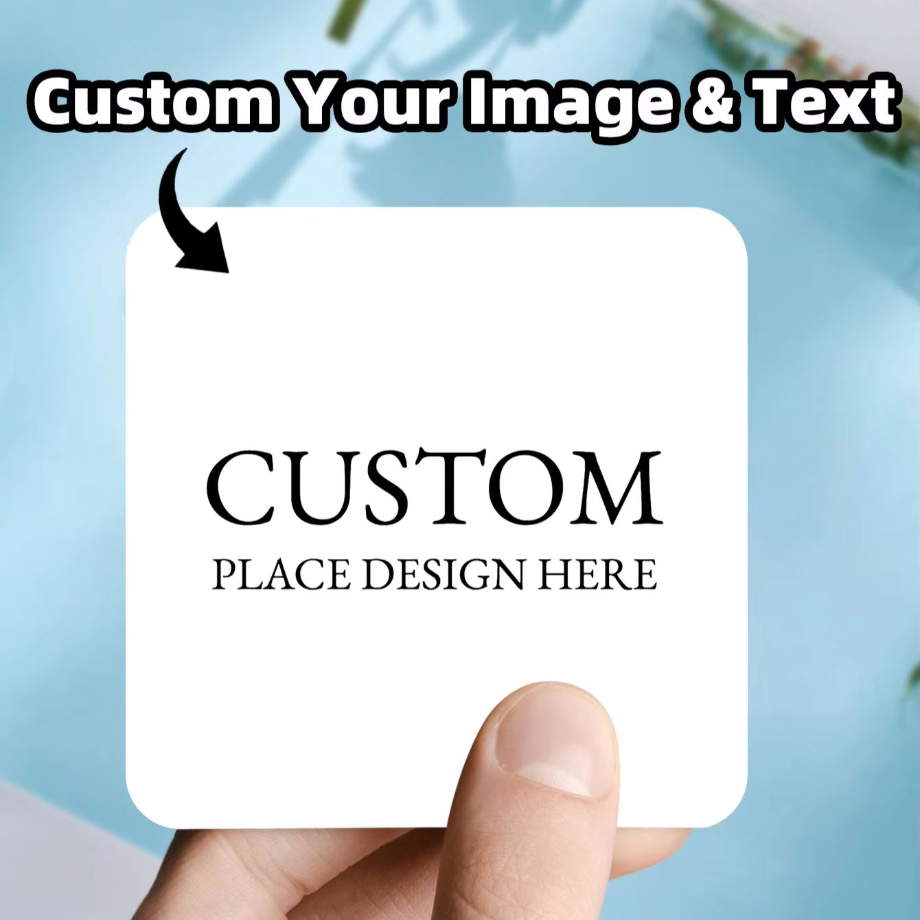 Personalised Candle Label - 1-100PCS Custom Personalized Square Waterproof Stickers