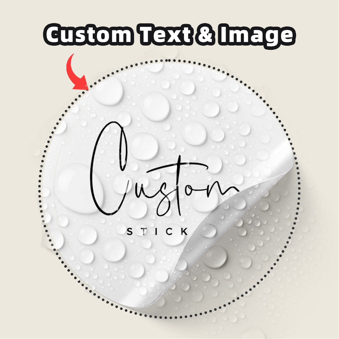 Personalised Candle Label - 1-100Pcs Custom Waterproof Round Stickers, Custom