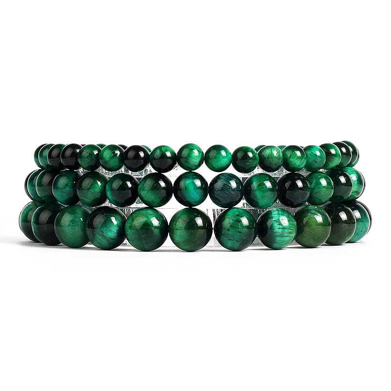 Coordinates Bracelet - Lightning Royal Green Tiger Eye Bracelet