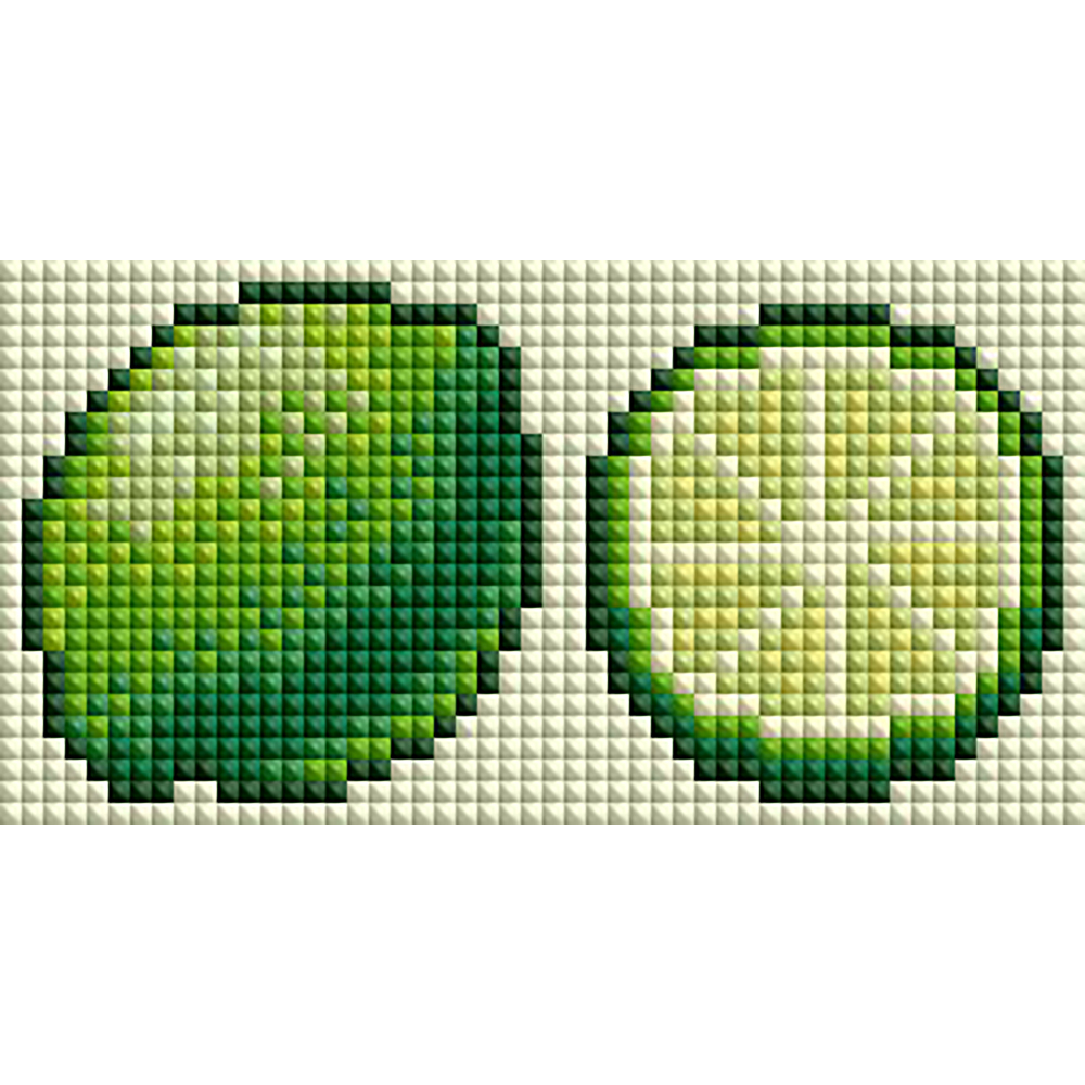Photo Mosaic Print - Minigem®: Lime Duo 5' X 3'