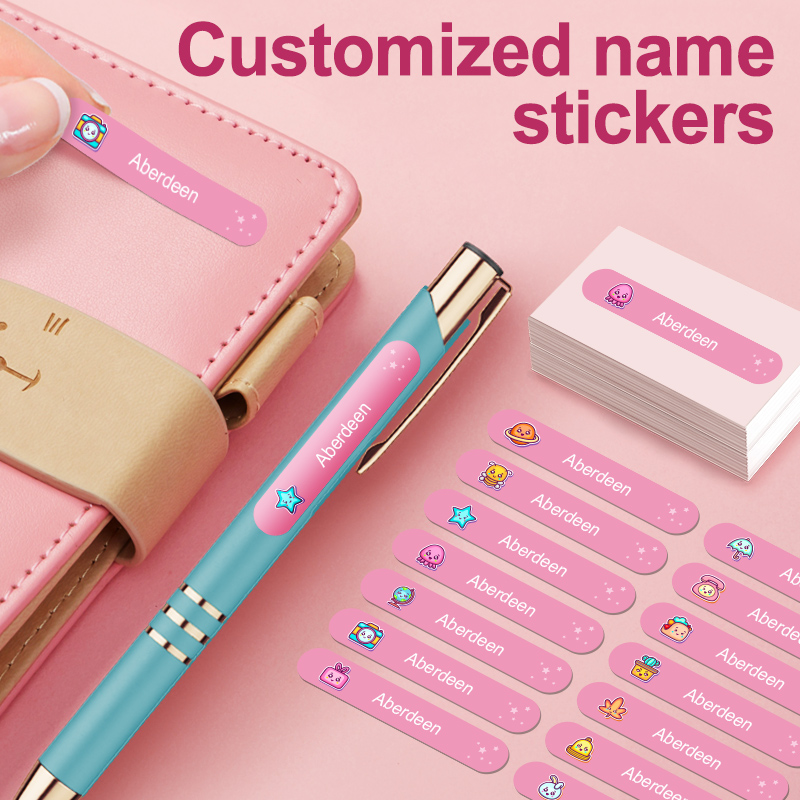 Personalized Name Box - Personalized Waterproof Stickers for School Bottles