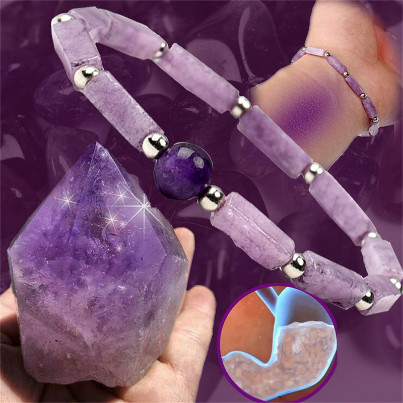 Coordinates Bracelet - 1Pcs Amethyst Body-purify Slimming Bracelet Natural