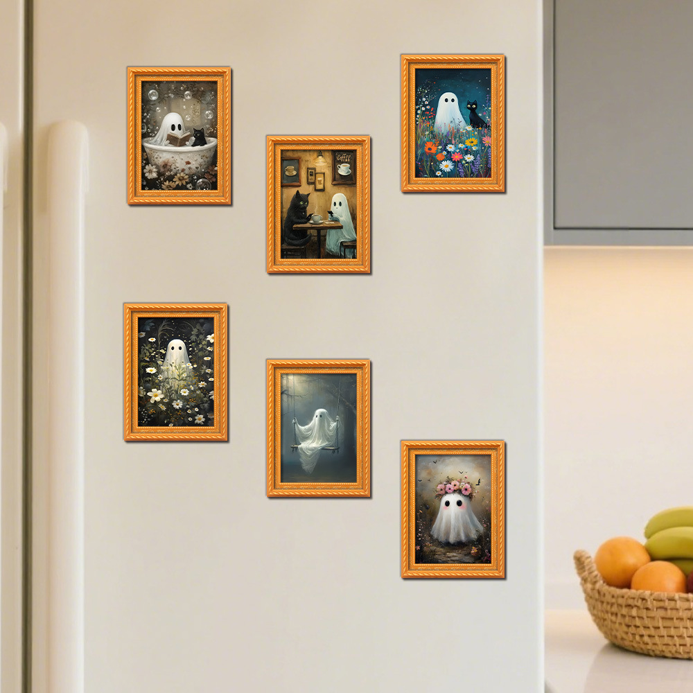 Engraved Wood Frame - Creative 3d Halloween Fridge Magnet Wooden