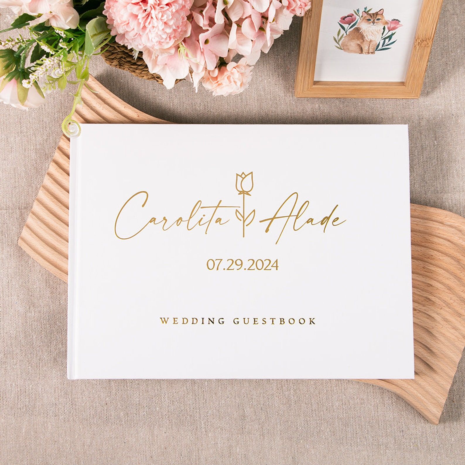 Custom Photo Book - Custom Wedding Guestbook Personalized Guest Book