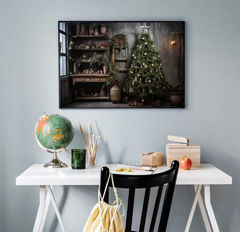 1pc frameless Large Christmas  - Family Tree Print recension och pris