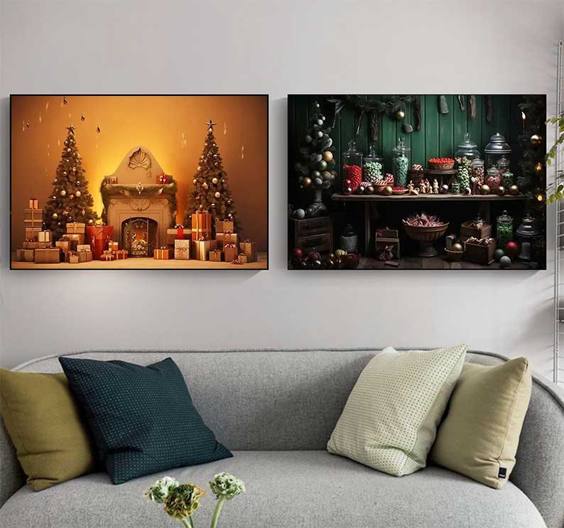 1pc frameless Large Christmas  - Family Tree Print recension och pris