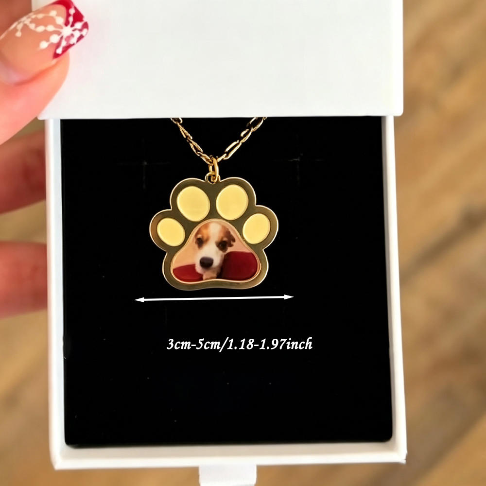 Personalized Pet Paw Colors Pr - Name Necklace Custom recension och pris