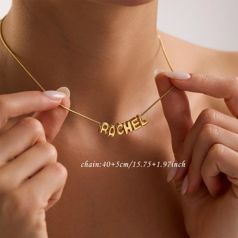 Custom Balloon Initial Name Ne - Name Necklace Custom recension och pris