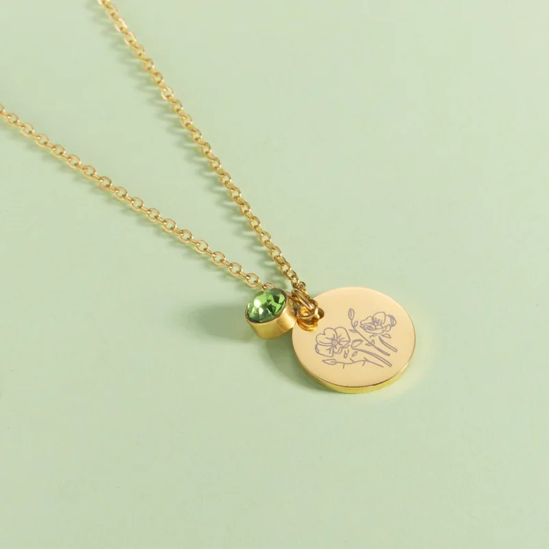 Birth Month Flowers Clipart Fl - Birth Flower Necklace recension och pris