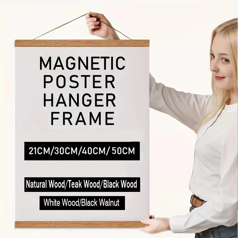 21 30 40 50cm Magnetic Poster  - Engraved Wood Frame recension och pris