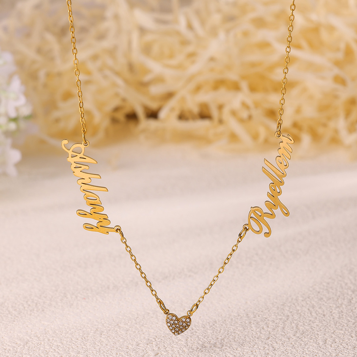 Custom Two Name Necklace For W - Name Necklace Custom recension och pris