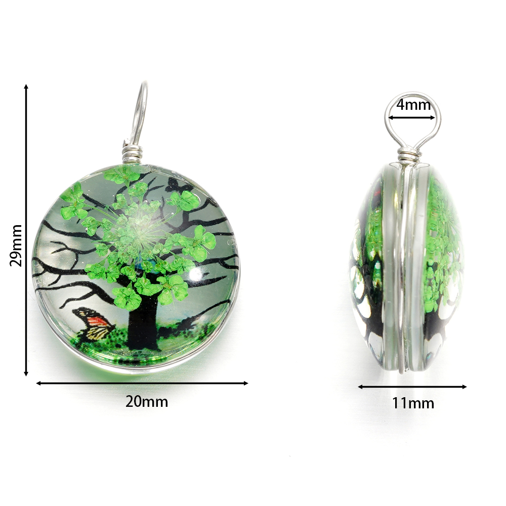 5pcs/lot 20x29mm Jewelry Cryst - Birth Flower Necklace recension och pris