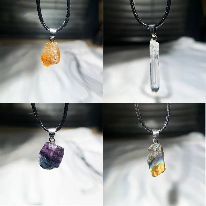 Natural Uruguay Amethyst Rough - Birth Flower Necklace recension och pris