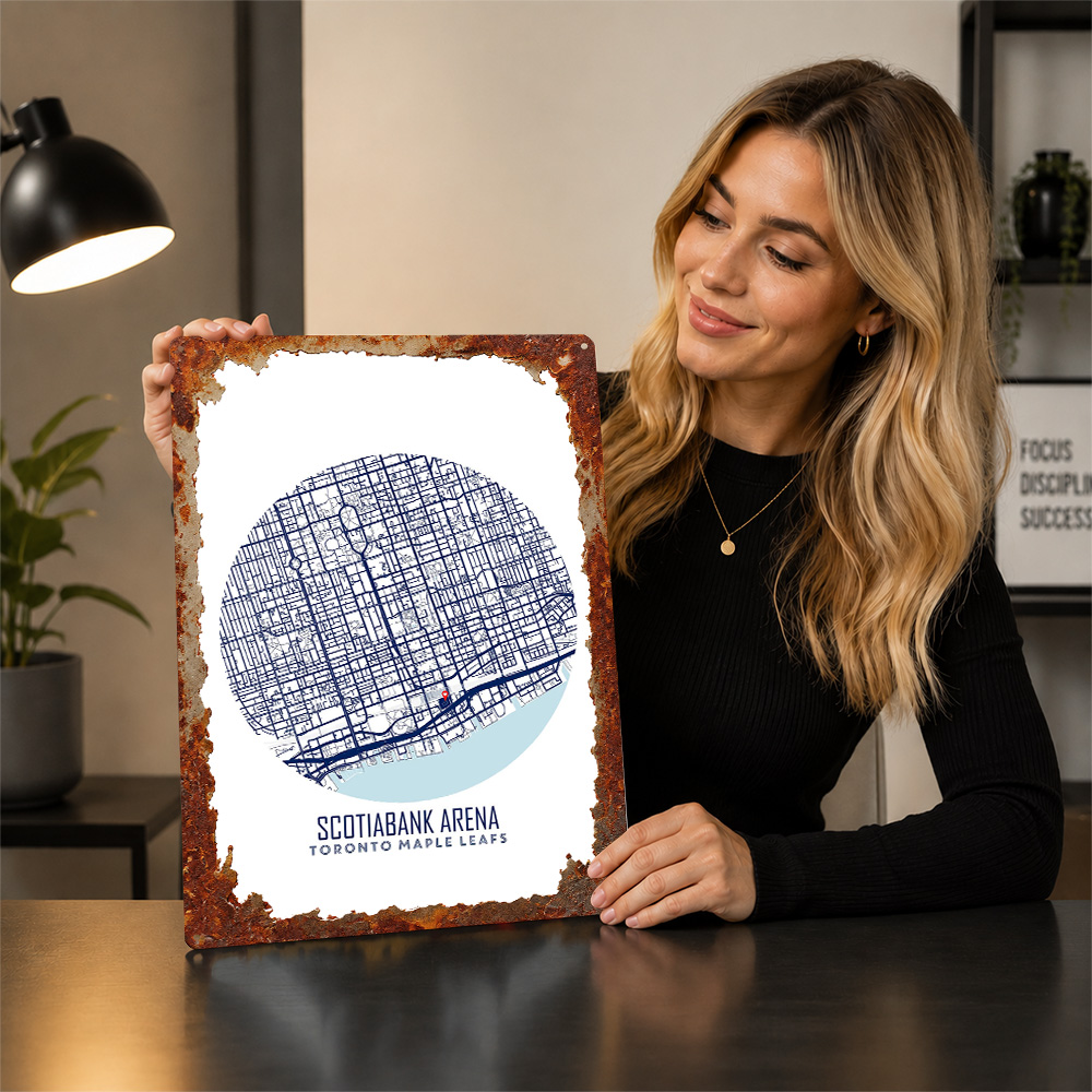 Scotiabank Arena Map Metal Pos - Custom Map Poster recension och pris