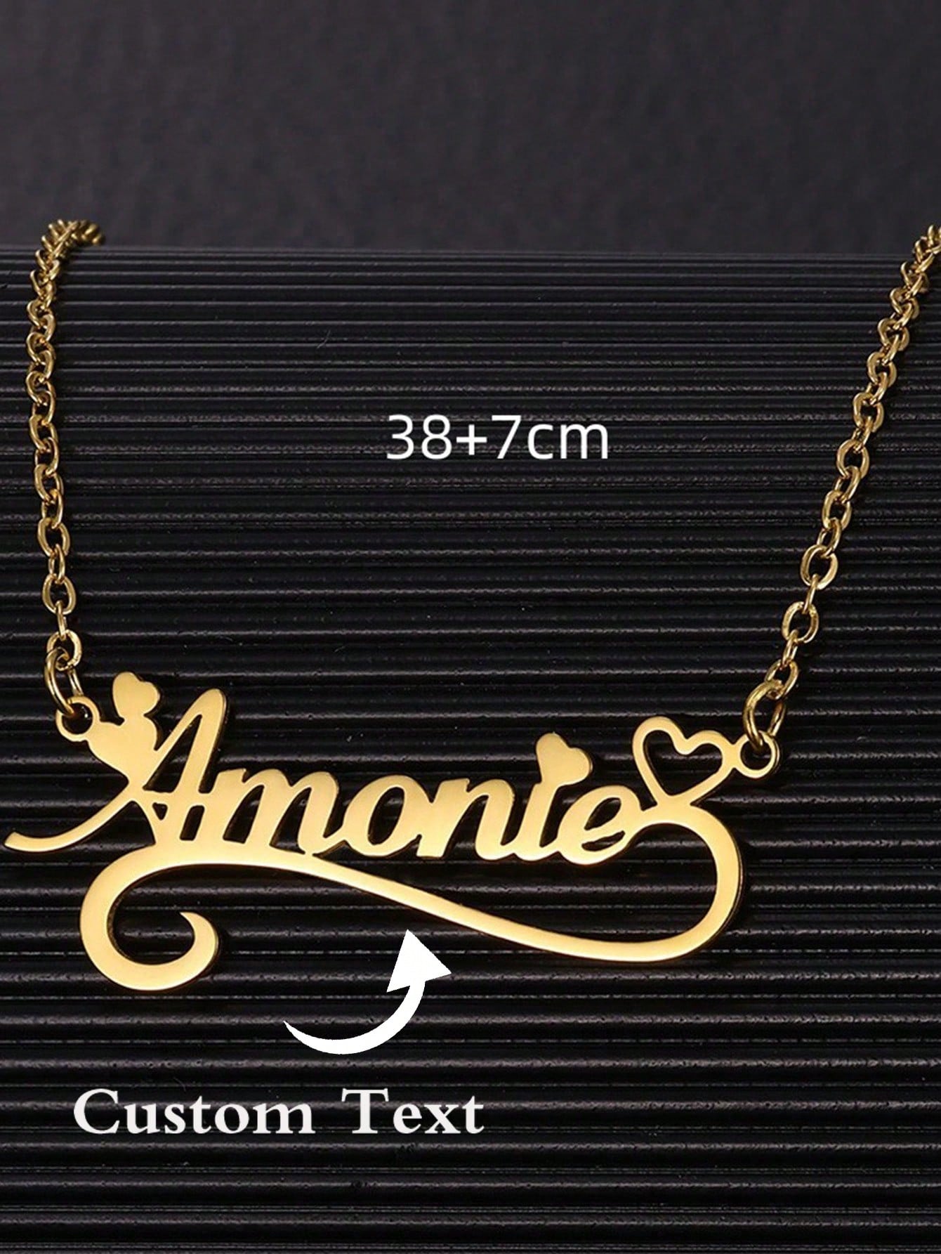 Custom Name Hollow Heart Neckl - Name Necklace Custom recension och pris
