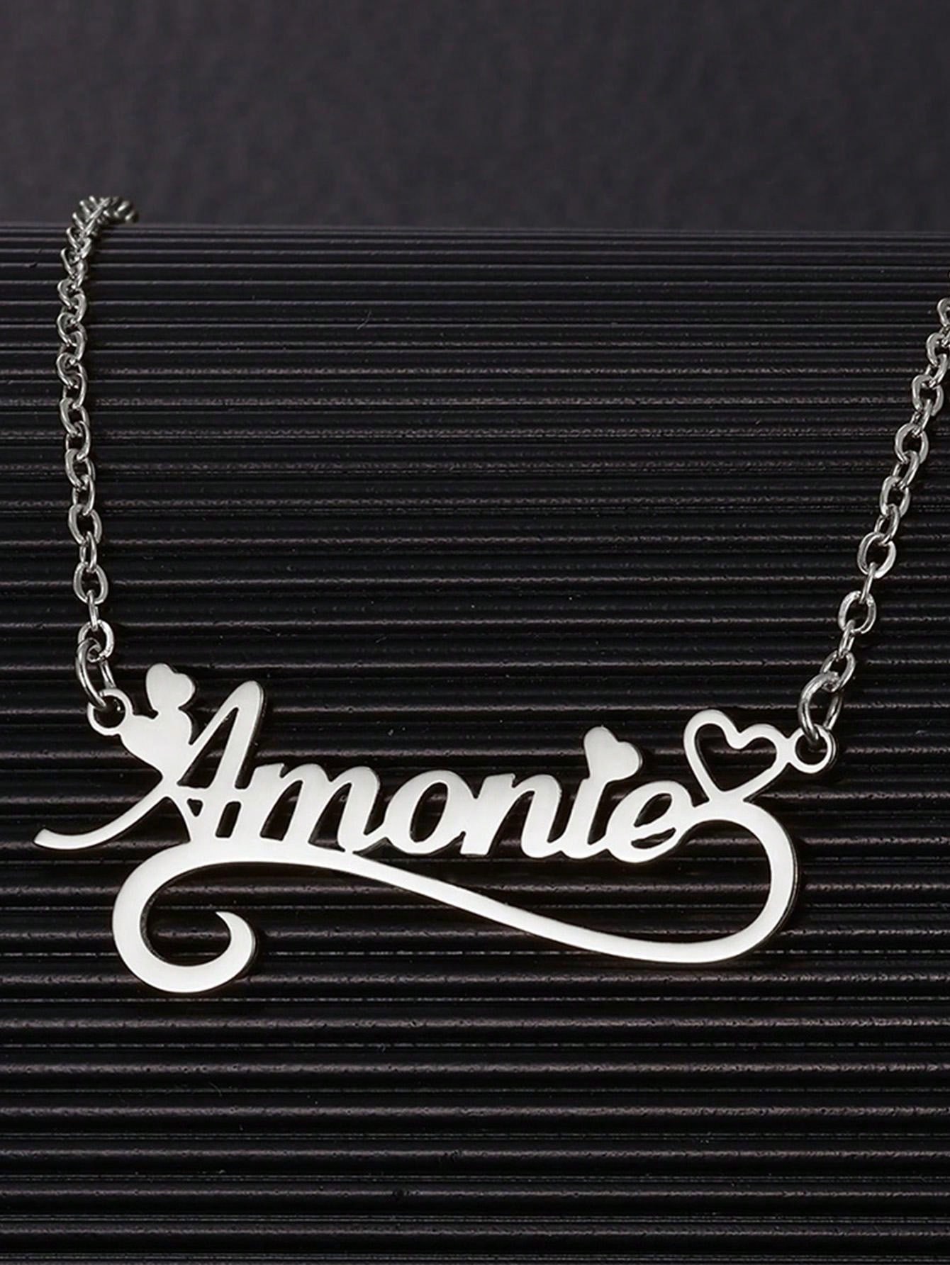 Custom Name Hollow Heart Neckl - Name Necklace Custom recension och pris