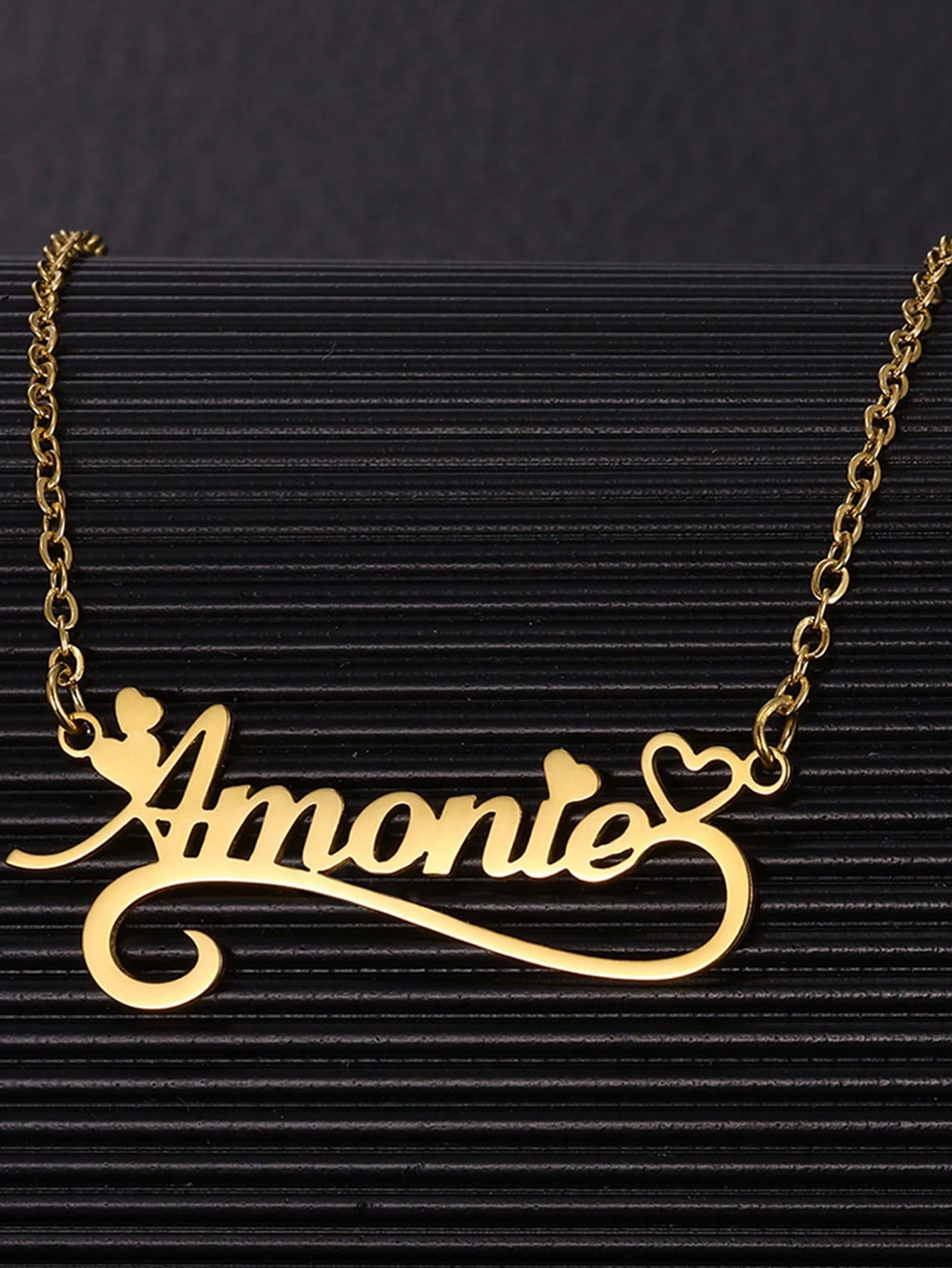 Custom Name Hollow Heart Neckl - Name Necklace Custom recension och pris