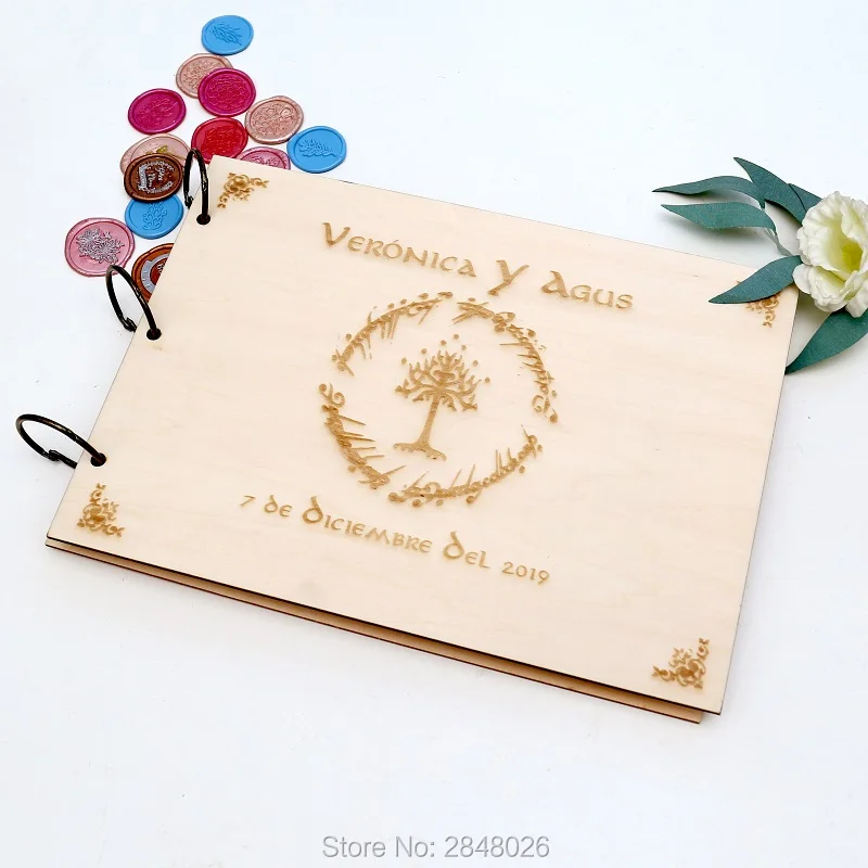 Rustic personalized wedding gu - Custom Photo Book recension och pris