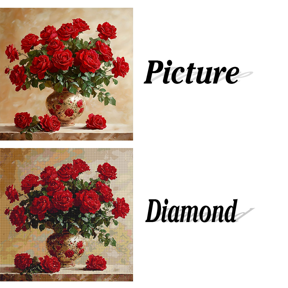 Rose Diamond Painting Full Squ - Photo Mosaic Print recension och pris