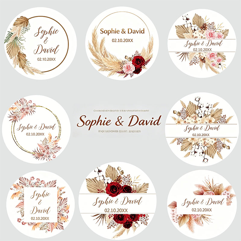 Personalized Boho Dried Pampas - Personalized Name Box recension och pris