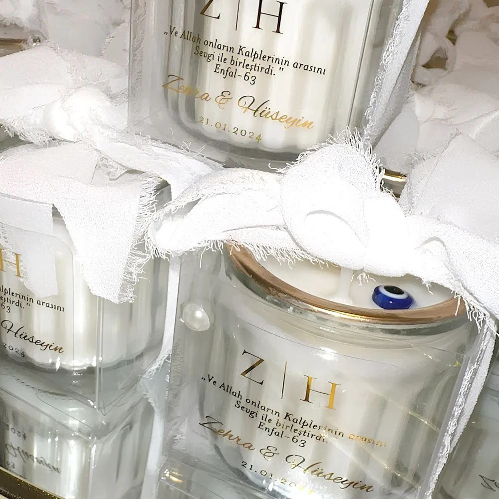 100 Sheets Personalized Weddin - Personalised Candle Label recension och pris