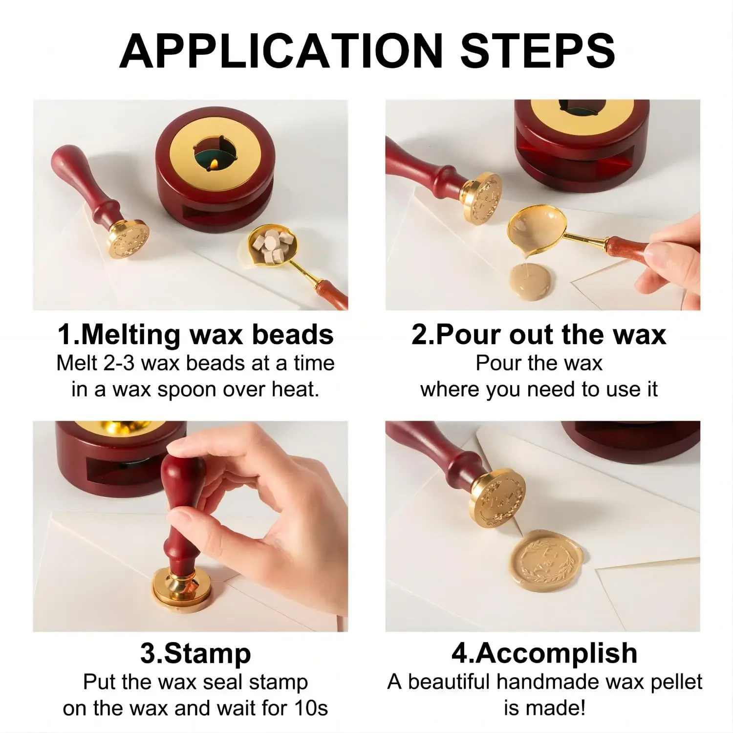 Custom Wax Seal Stamp Kit Doub - Wax Seal Letter Kit recension och pris