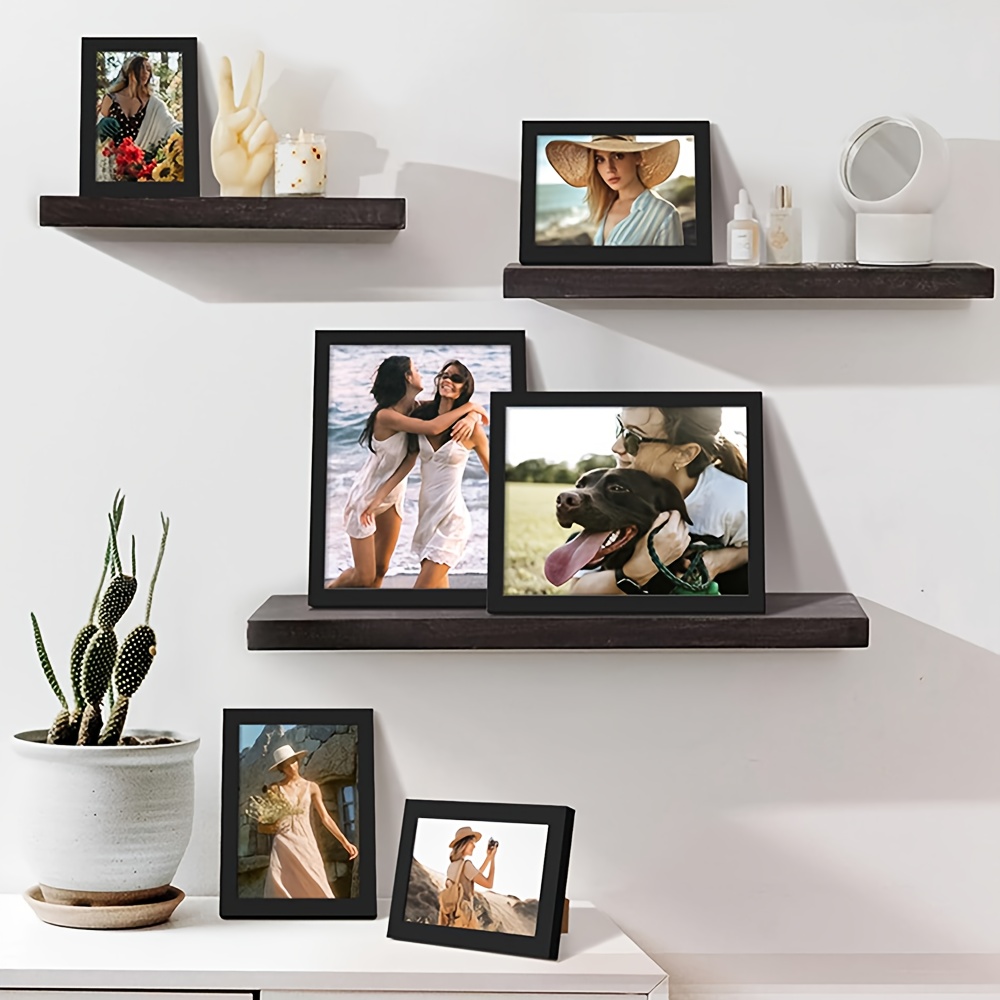 5-Piece Set A4 Black Wooden Ph - Engraved Wood Frame recension och pris
