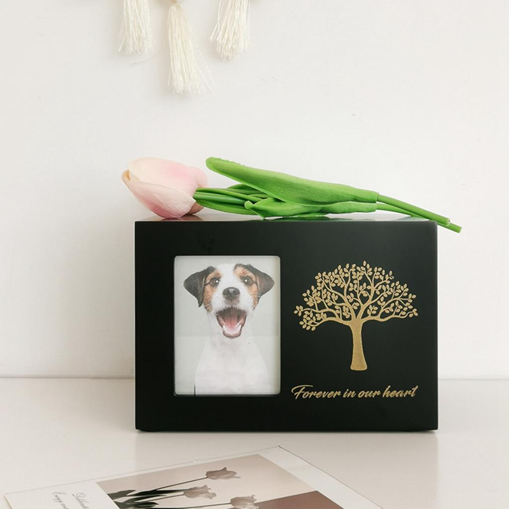 Cremation Urn for Dogs Funeral - Engraved Wood Frame recension och pris