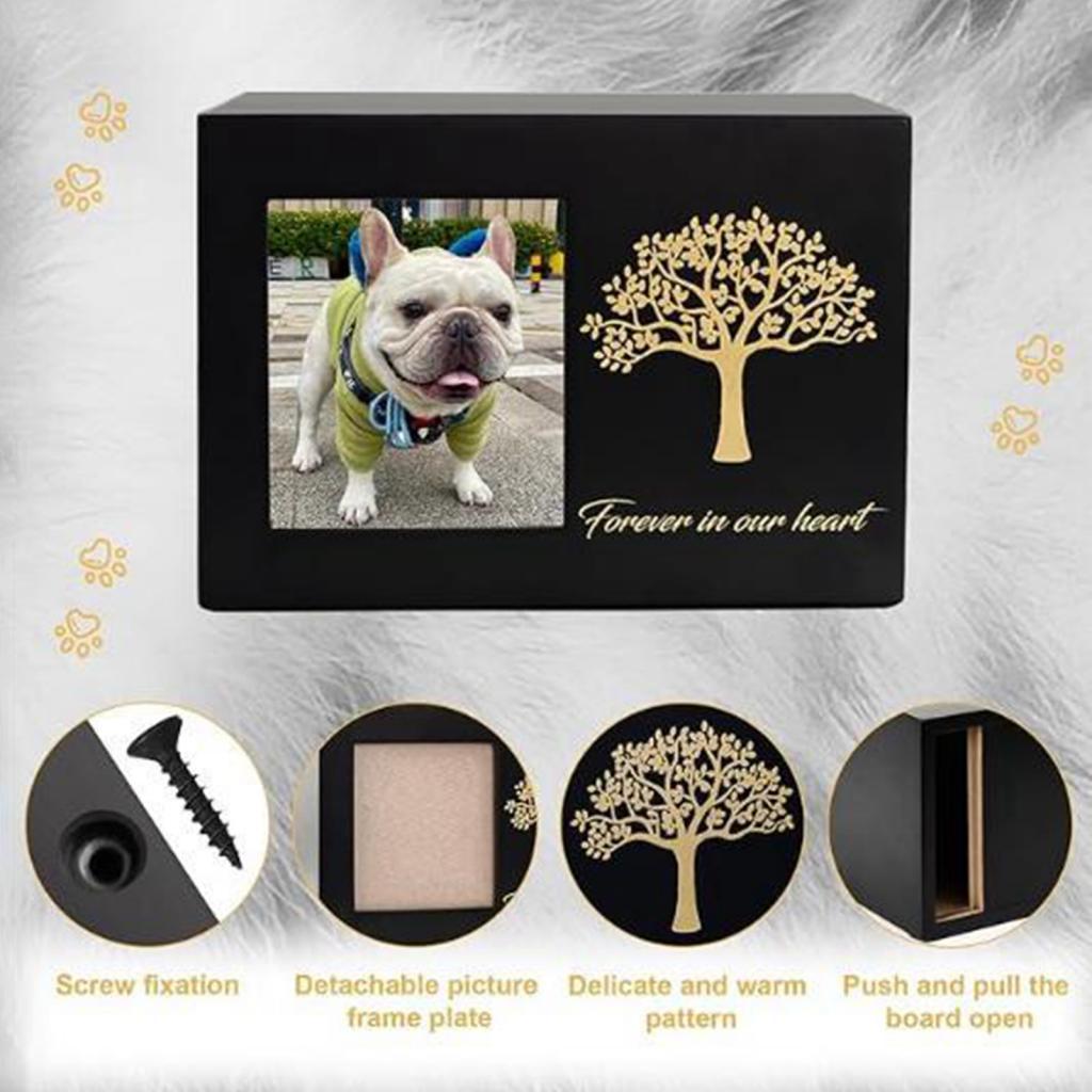Cremation Urn for Dogs Funeral - Engraved Wood Frame recension och pris