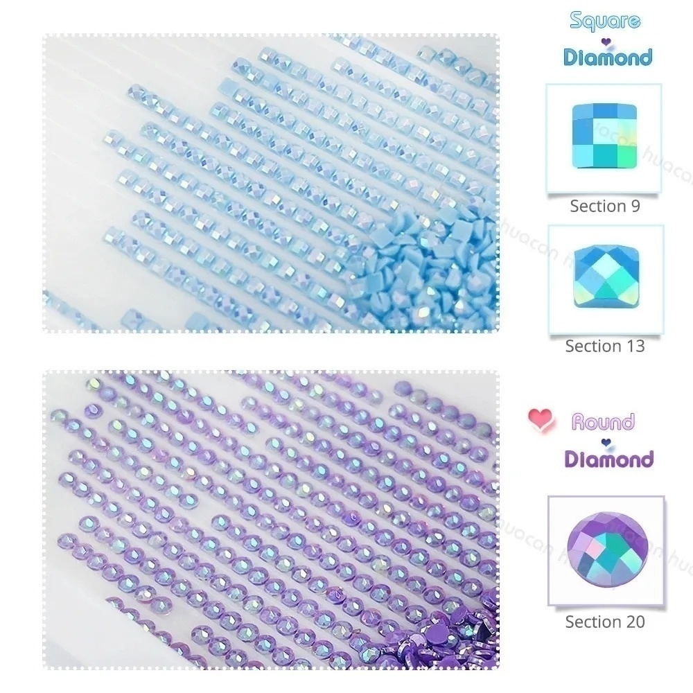 Frameless, Cartoon Diamond Pai - Photo Mosaic Print recension och pris