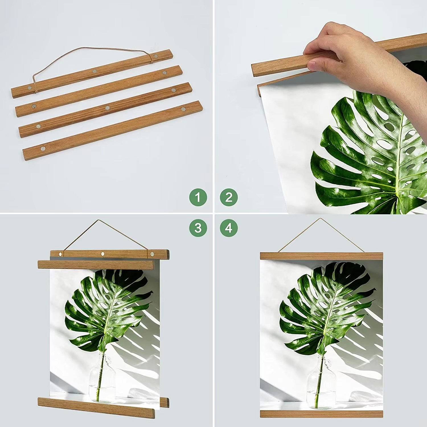 21-90cm Magnetic Wooden Pictur - Engraved Wood Frame recension och pris