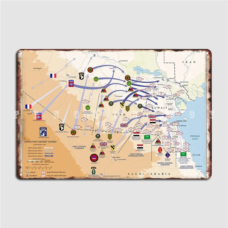 Operation Desert Storms Ground - Custom Map Poster recension och pris