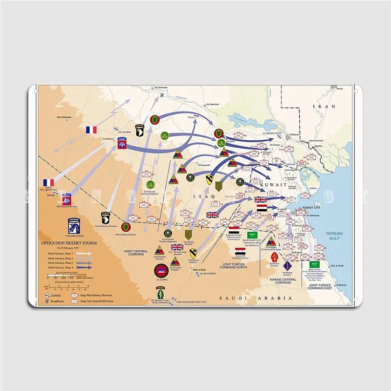 Operation Desert Storms Ground - Custom Map Poster recension och pris
