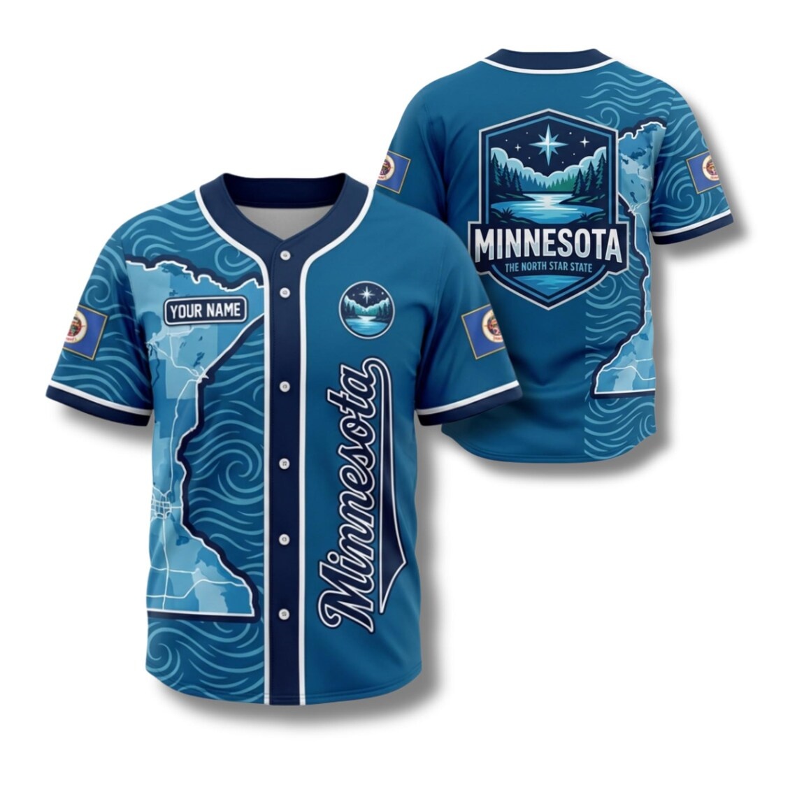 Custom Minnesota Baseball Jers - Custom Star Map recension och pris