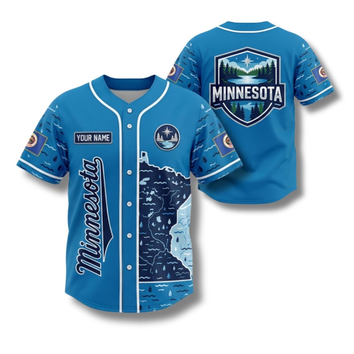 Custom Minnesota Baseball Jers - Custom Star Map recension och pris