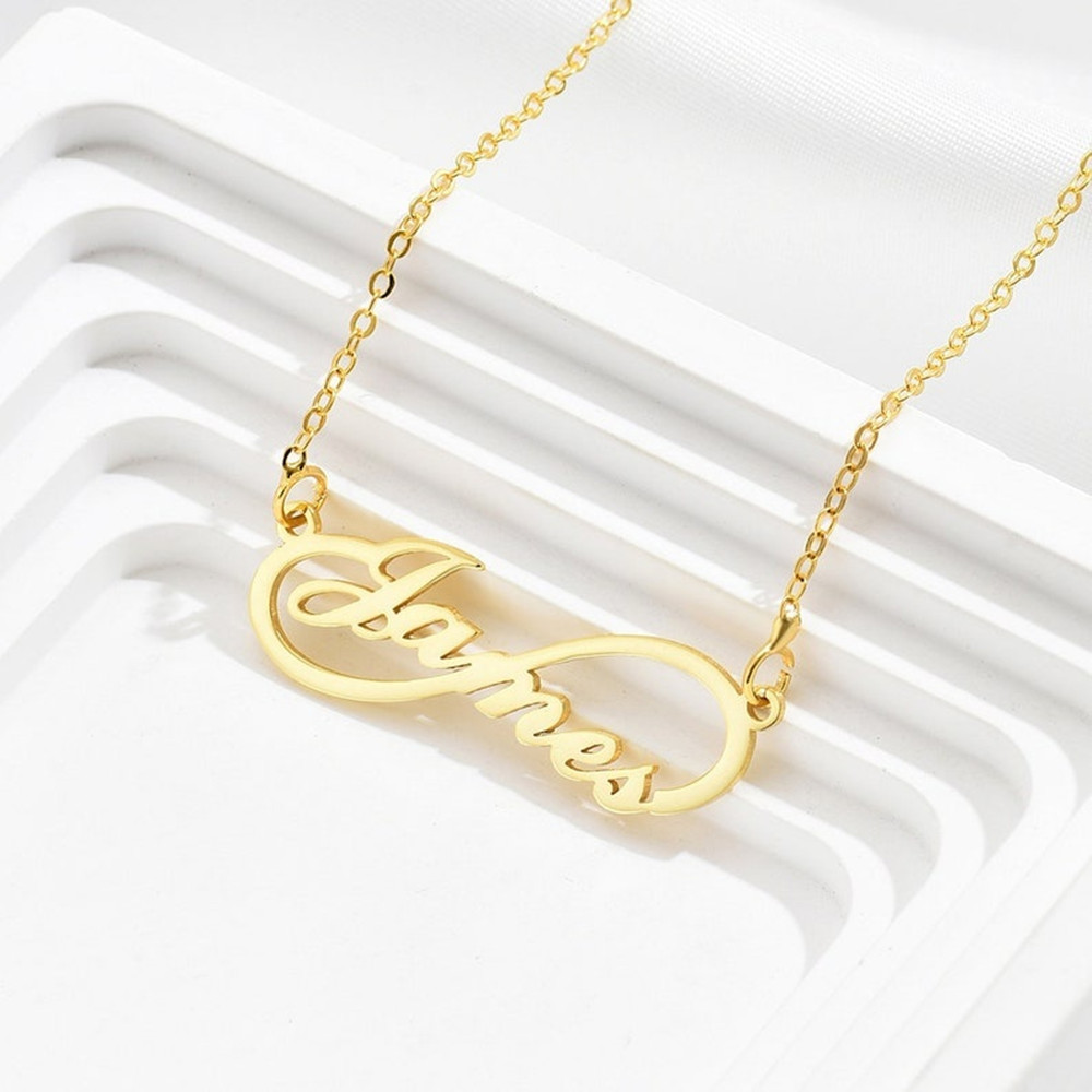 Custom Infinity Name Necklace  - Birth Flower Necklace recension och pris